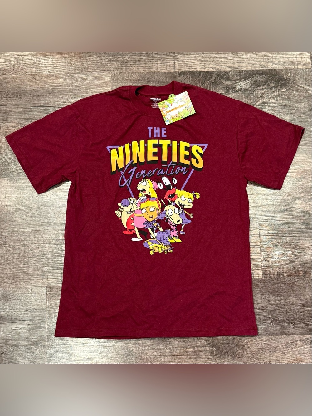 NWT Nickelodeon “The Nineties Generation” Graphic Tee Rugrats Hey Arnold Large
